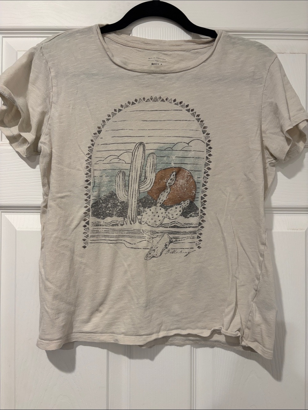 Billabong Cream Short Sleeve Desert Graphic Tee